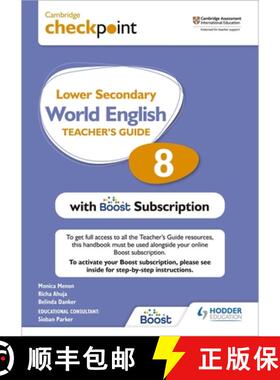 【3-4周达】Cambridge Checkpoint Lower Secondary World English Teacher's Guide 8 with Boost Subscripti... [9781398307704]