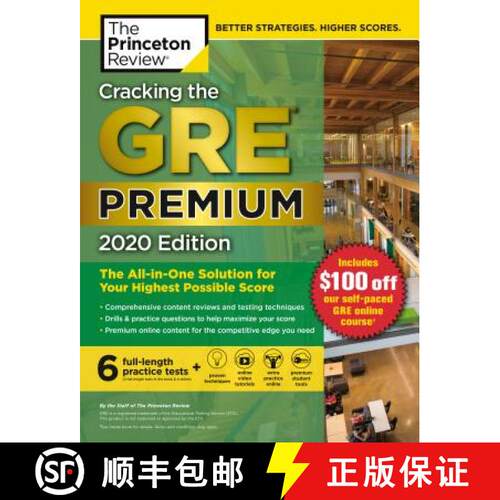 Cracking the GRE Premium Edition with 6 Practice Tests, 2020: The All-In-One Solution for Your Highes... [9780525568049]