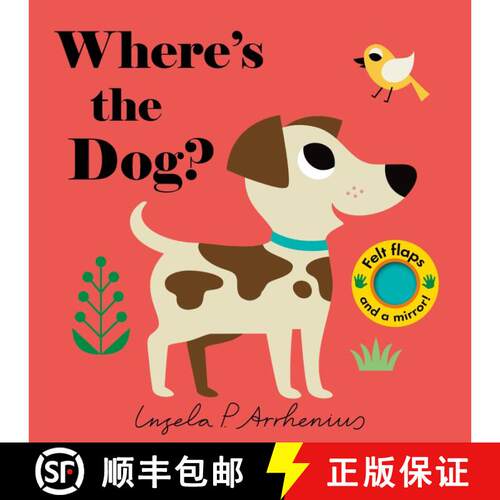 【3-4周达】Where's the Dog?: (An Interactive, Sensory Lift-the-Flap Book with Felt Flaps and a Mirror... [9780763699130]