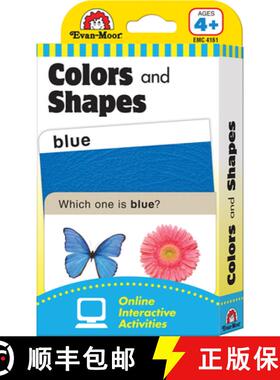 【3-4周达】闪记学习卡 颜色与形状 4岁以上 The Learning Line Flashcard Colors and Shapes [9781609639396]