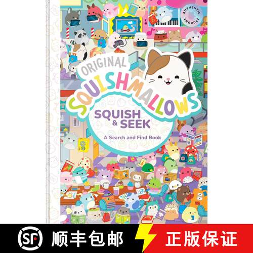 【3-4周达】精装 Squishmallows: Squish and Seek: A Search and Find Book [9780063439535]