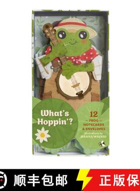 【3-4周达】What's Hoppin'? Notecards: 12 Frog Notecards & Envelopes [9781797234168]