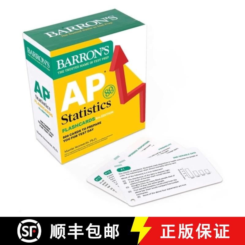 【3-4周达】AP Statistics Flashcards, Fifth Edition: Up-To-Date Practice + Sorting Ring for Custom Study [9781506291376]