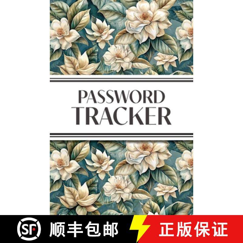 【3-4周达】Password Tracker (Gardenias): 6x9 Alphabetical Password Logbook for Easy Organization [9781834120560]