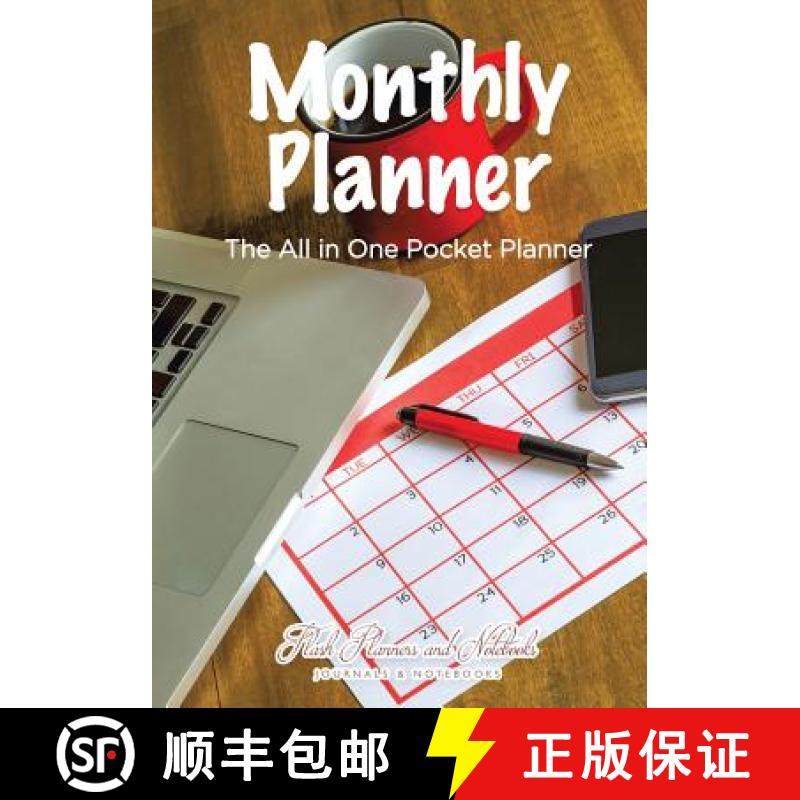 【3-4周达】Monthly Planner: The All in One Pocket Planner [9781683778110]