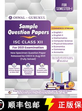 【3-4周达】Sample Question Papers for ISC Commerce Class 12 Semester I Exam 2021 [9789391184483]