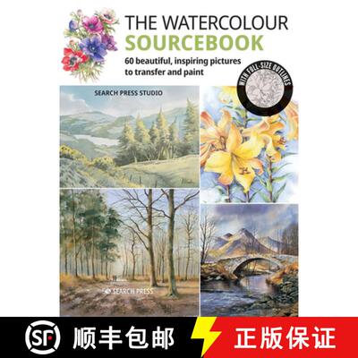 【3-4周达】The Watercolour Sourcebook: 60 Inspiring Pictures to Transfer and Paint with Full-Size Out... [9781782218975]