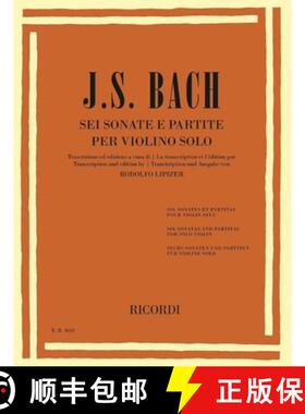预订 SEI Sonate E Partite (6 Sonatas and Partitas) for Violin Solo: For Violin Solo [9781540091789]