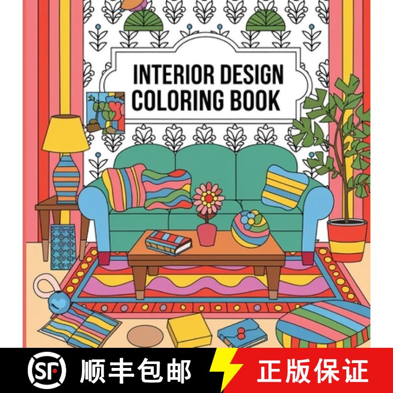 预订 Interior Design Coloring Book [9785074487193]