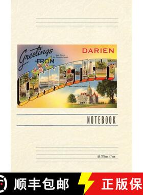 预订 Vintage Lined Notebook Greetings from Darien [9798385406616]