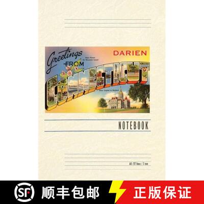 【3-4周达】Vintage Lined Notebook Greetings from Darien [9798385406616]