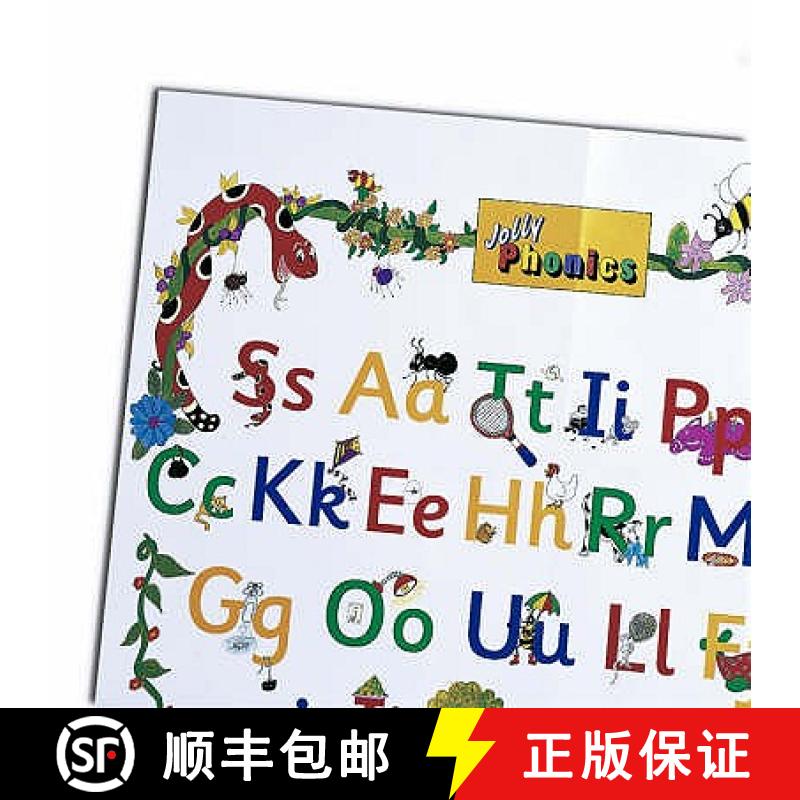 【3-4周达】Jolly Phonics Letter Sound Poster : in Precursive Letters (British English edition) [9781870946230]