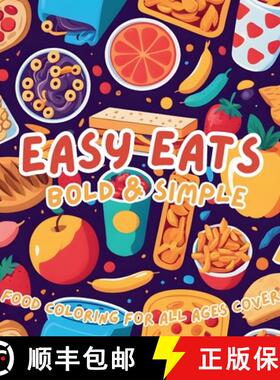 【3-4周达】Easy Eats Bold & Simple Coloring Book [9798869336279]