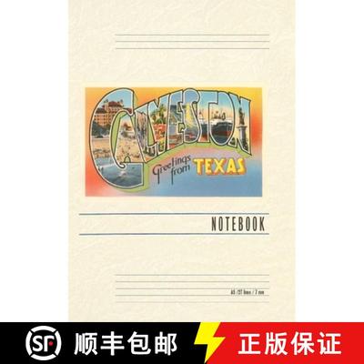 【3-4周达】Vintage Lined Notebook Greetings from Galveston, Texas [9798385450336]