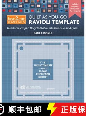 【3-4周达】Fast2cut (R) Quilt As-You-Go Ravioli Template: Transform Scraps & Upcycled Fabric Into One... [9781644036174]