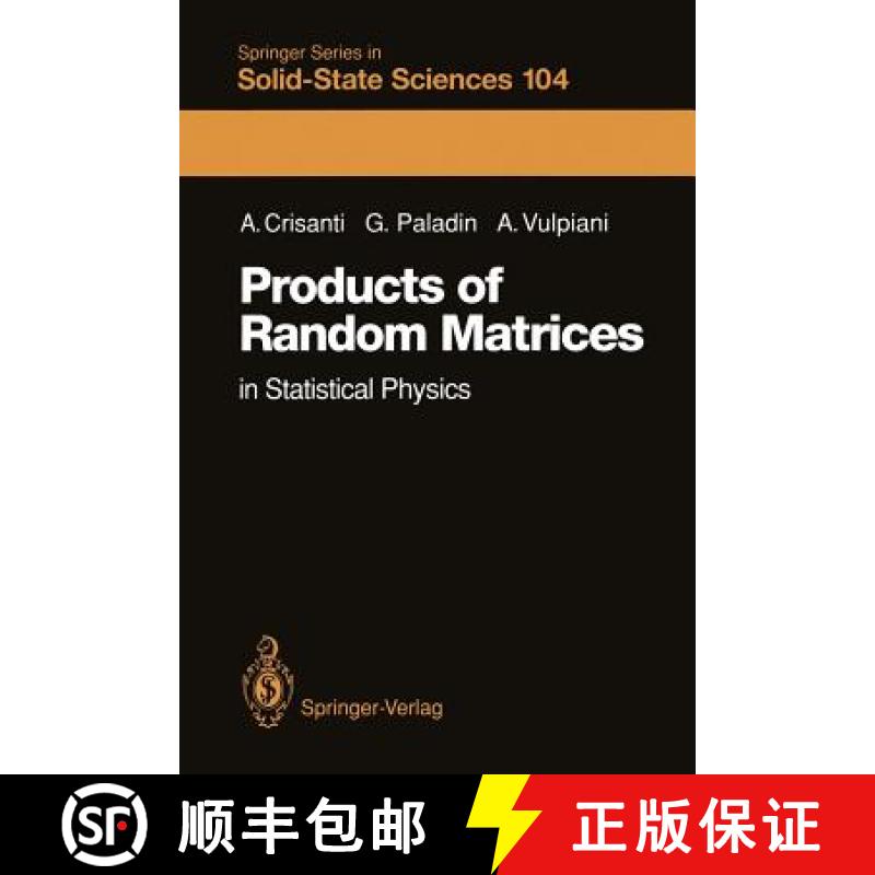 【3-4周达】Products of Random Matrices : in Statistical Physics [9783642849442]