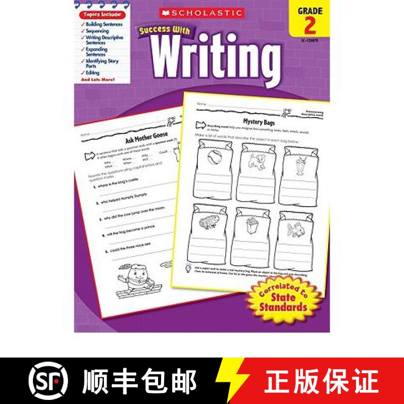 预订 Scholastic Success with Writing: Grade 2 Workbook [9780545200783]