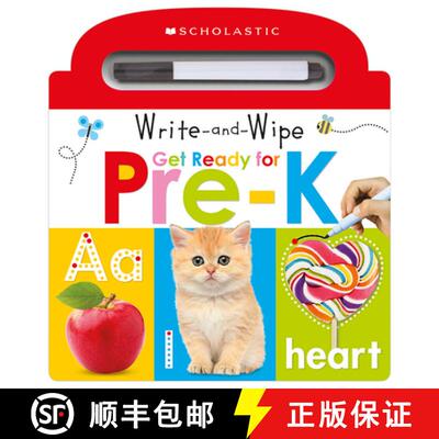 【3-4周达】精装 Write and Wipe Get Ready for Pre-K: Scholastic Early Learners (Write and Wipe) [9781338272260]