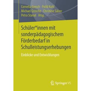 Schulleistungserhebungen Förderbedarf sonderpädagogischem Einblick... Schüler 9783658276072 4周达 innen mit