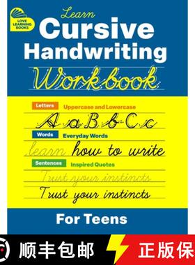 【3-4周达】Cursive Handwriting Workbook for Teens: Learn to Write in Cursive Print (Practice Line Con... [9781739341718]