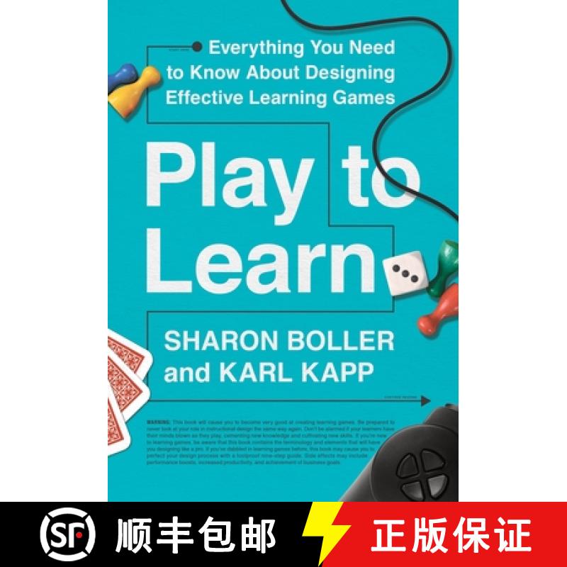 【3-4周达】Play to Learn : Everything You Need to Know About Designing Effective Learning Games [9781562865771]