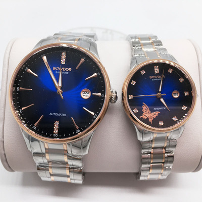 新款BOWDOR宝舵手表88132自动机械表情侣表防水男表时尚女表