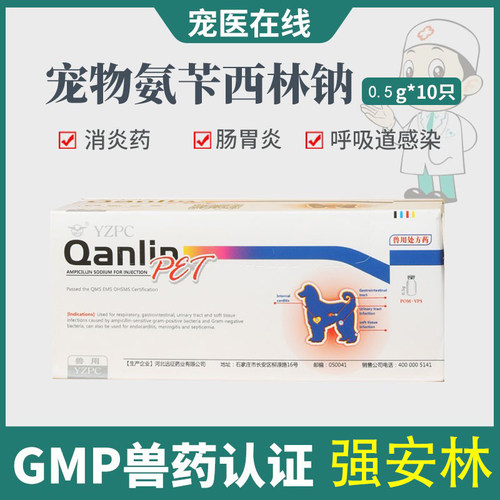 强‎安林整盒‎10支宠物兽药通用西林钠消炎药抗生素