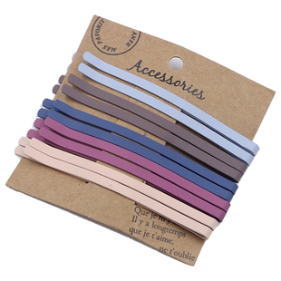 侧边夹头发大夹子后脑勺发夹卡子一字夹彩色钢夹边夹儿童黑色女