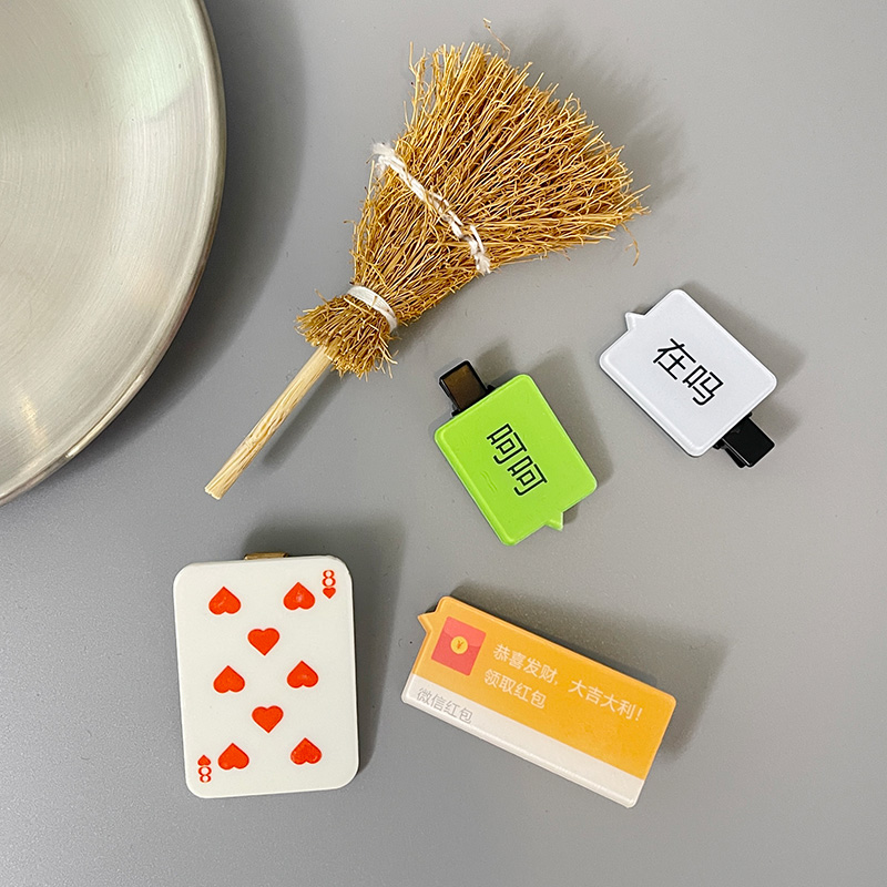 网红稀奇古怪个性文字发夹组合