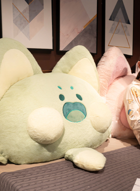 嘟嘟猫床头软包靠背靠垫嘟嘟喵抱枕大靠枕学生宿舍床上看书靠背垫