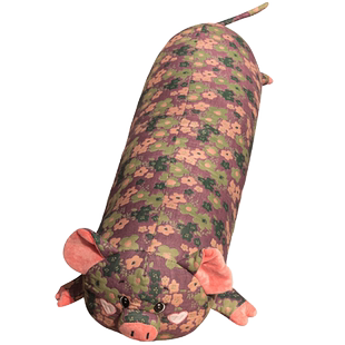 三层纱猪猪长条枕抱枕女生睡觉夹腿床上孕妇枕靠枕侧睡床头大枕头