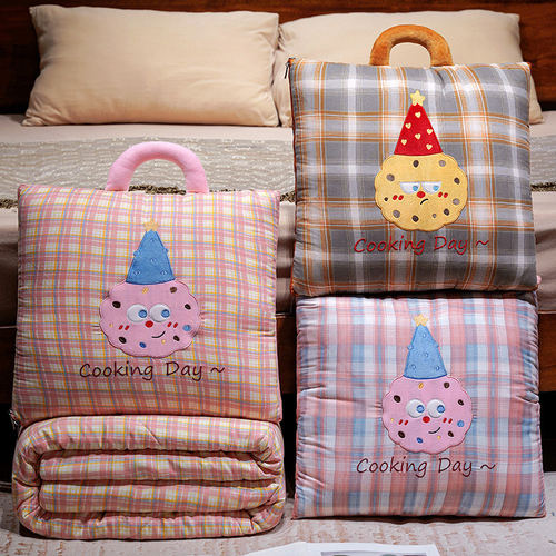 抱枕被子两用办公室午休折叠毯子