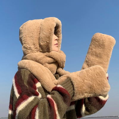 东北防寒神器围巾哈尔滨加绒加厚