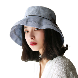水桶帽春夏遮阳帽女防晒帽日本uvcut渔夫帽薄太阳帽防紫外线妈妈