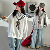 2026新款 休闲 牛仔阔腿裤 女大童春秋套装 儿童领带卫衣中大童polo衫