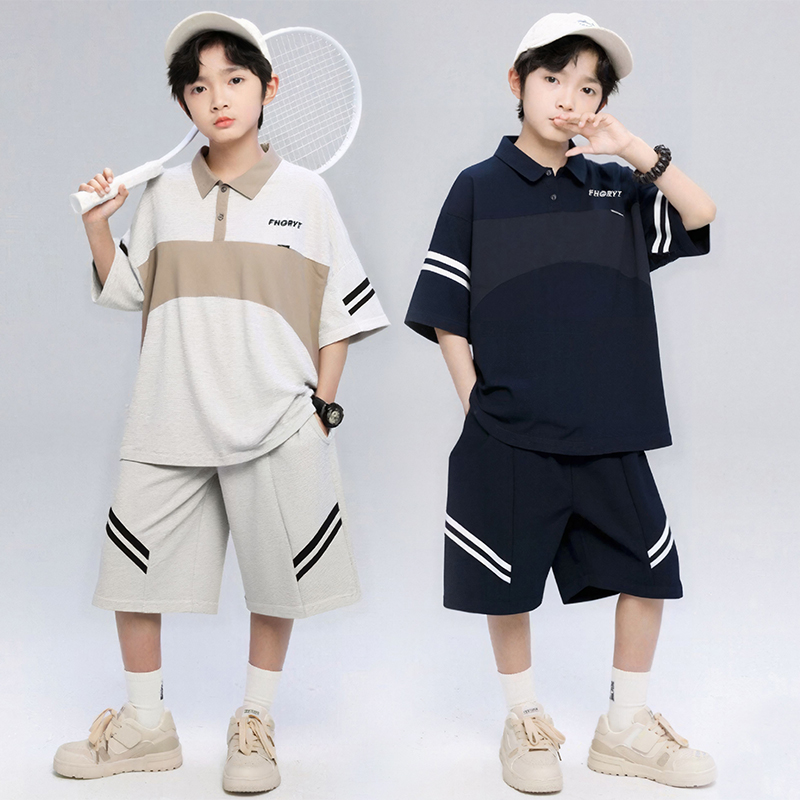 买上衣送裤子男童polo衫运动套装