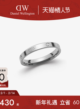 DW戒指女 CLASSIC闪耀星辰指环镶钻典雅银色戒指时尚素圈戒指情侣