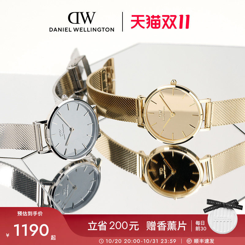 DW手表女 PETITE系列流金表轻奢小众女士腕表品牌设计感送礼物