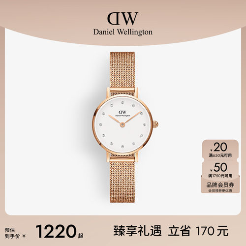 DW闪耀星辰流金表石英机芯女表