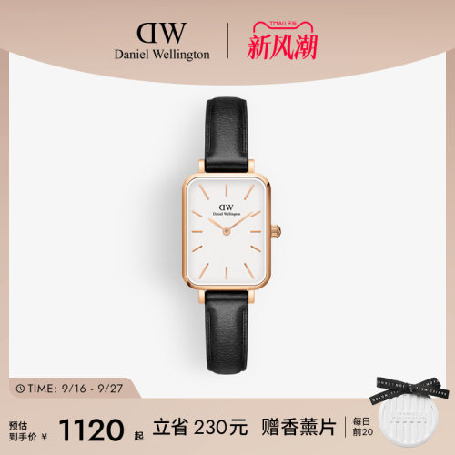 dw手表女款小众女士石英皮质腕表
