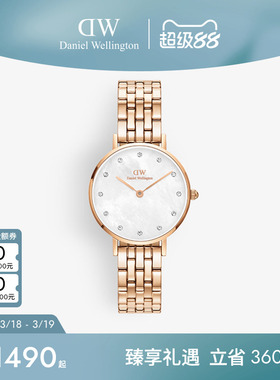DW手表女士 PETITE系列星辰贝母手链流金表优雅女士腕表送礼
