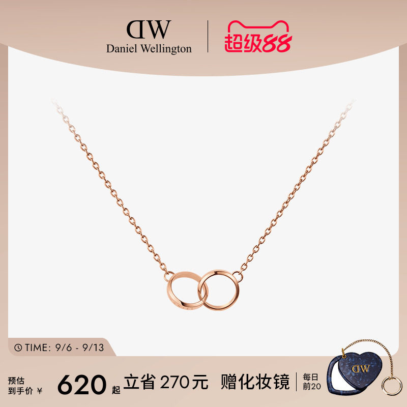 dw小双环锁骨链小众轻奢简约项链图片
