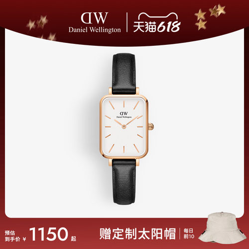 dw手表女款小众女士石英皮质腕表