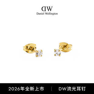 【新品】DW耳钉流光耳钉轻奢高级感气质大气耳饰养耳洞锆石耳钉女