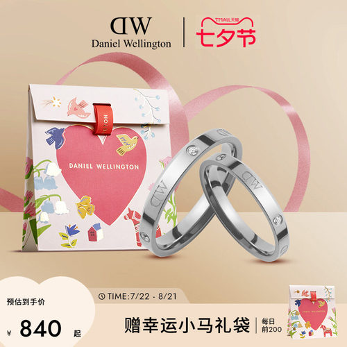 DW情侣对戒银色戒指女小众设计