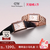 DW手表女 情人节礼物 BOUND摩登石英腕表女轻奢小众女表小方表