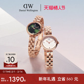 情人节礼物 DW小金表ELAN系列手表女玫瑰金色石英表精致小表盘