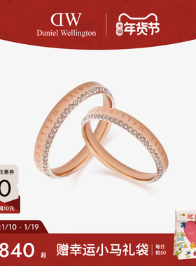 DW欧拉锆石情侣对戒轻奢闪耀