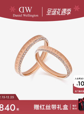 DW欧拉锆石情侣对戒轻奢闪耀