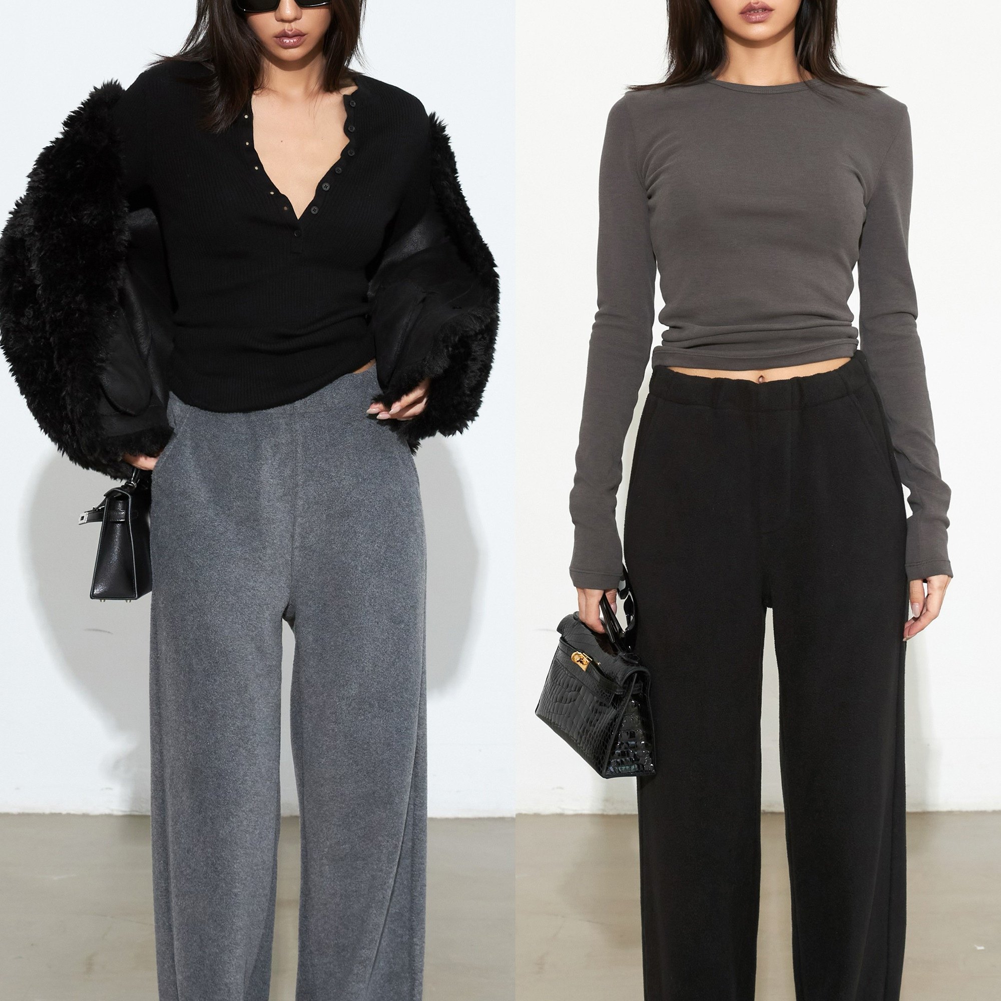 2025新款保暖舒适摇粒绒直筒卫裤女冬季高腰加厚百搭显瘦休闲长裤,女装/女士精品,卫裤,淘宝优惠券,粉丝福利购,淘宝优惠卷